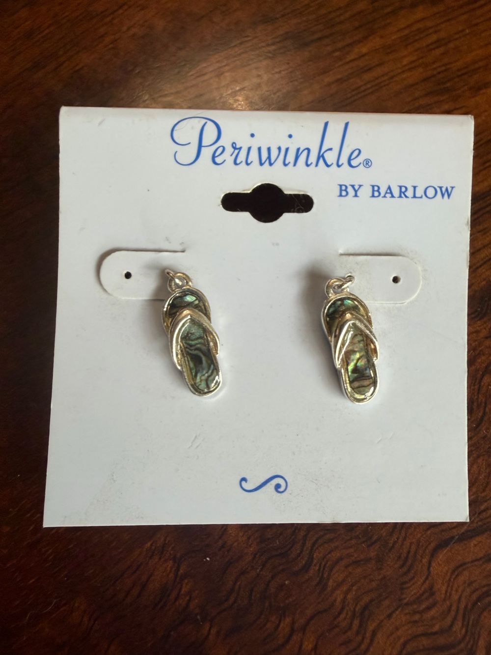 Periwinkle by Barlow Abalone Flip Flop Charms with Silver Tone